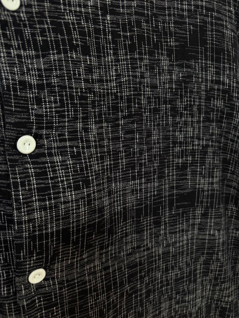 SOWBOW ソウボウ　チェックぽいデザイン　長袖シャツ　黒×グレー　XL 美品