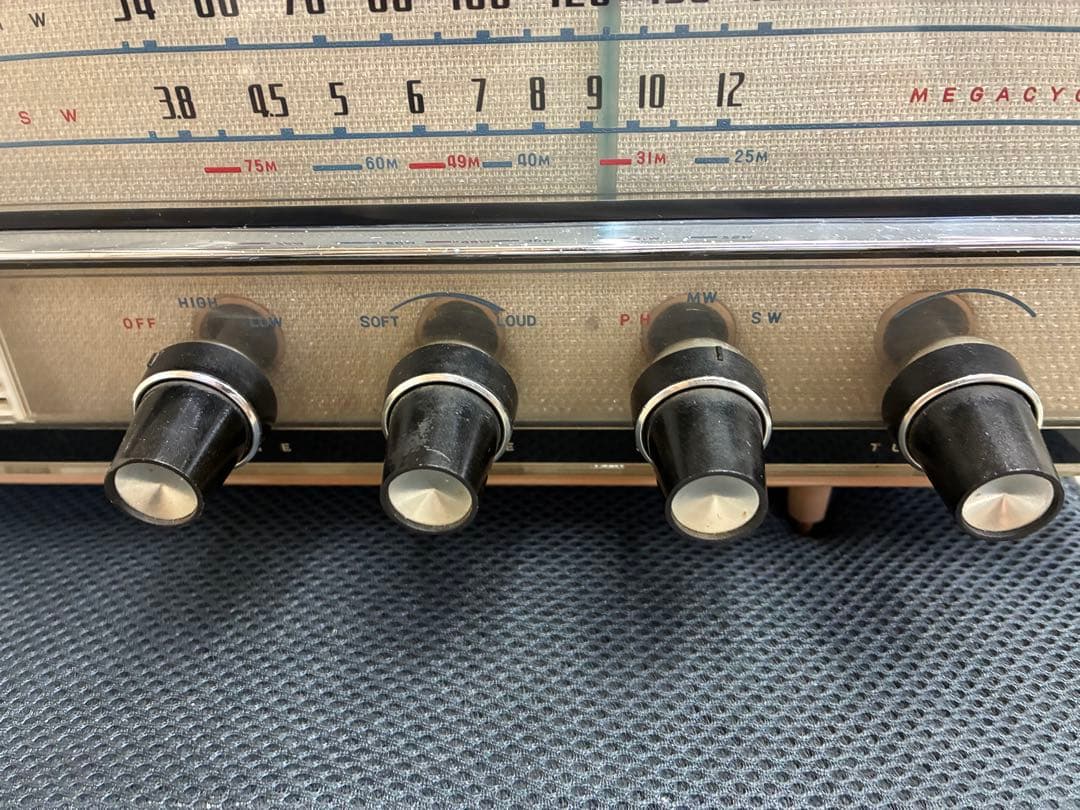 美品☆作動品☆ナショナル2バンド真空管ラジオ BX-300型 昭和35年頃の品