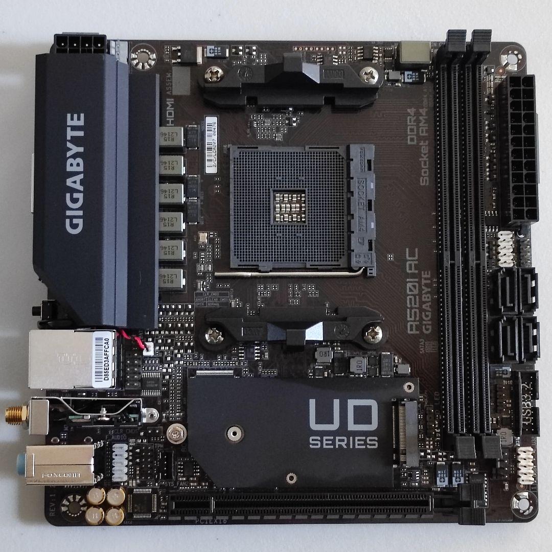 AM4 Mini-ITX A520I AC 動作確認済