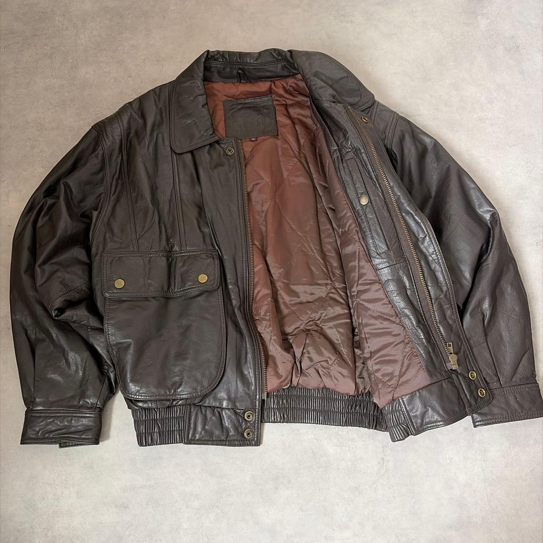 K*8様 80s 90s 本革 牛革 BACKLOT 中綿 レザージャケット ジ