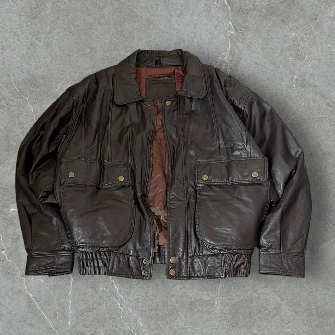 K*8様 80s 90s 本革 牛革 BACKLOT 中綿 レザージャケット ジ