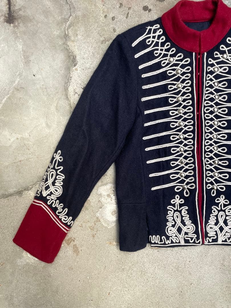 ヴィンテージ ナポレオン ミリタリージャケット ネイビー×ボルドー