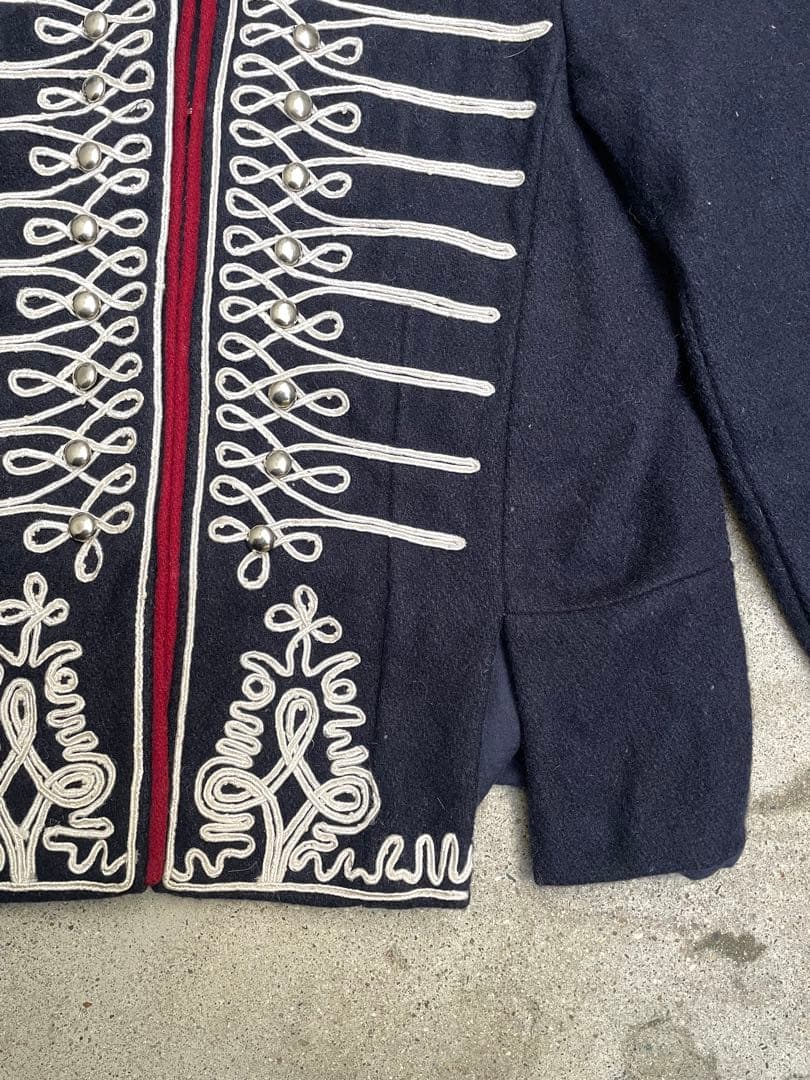 ヴィンテージ ナポレオン ミリタリージャケット ネイビー×ボルドー