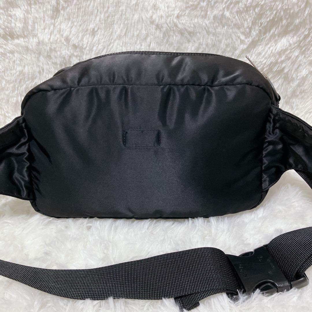 美品 PORTER ポーター タンカー ボディバッグ ウエストバッグ ブラック