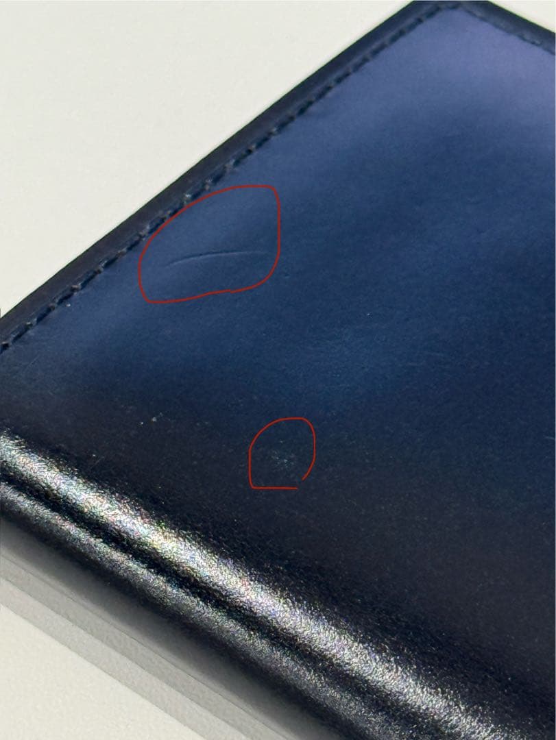 u*6様 土屋鞄　コードバン　名刺入れ　ネイビー