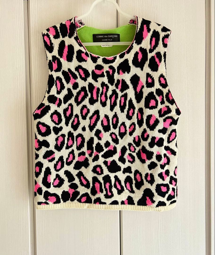 コムデギャルソンオムプリュス レオパード柄 ニット M