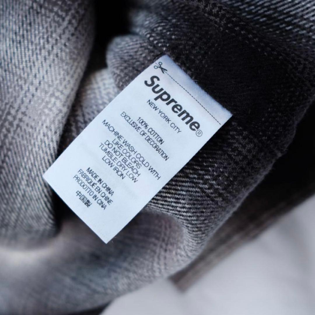 トップス Supreme Shadow Plaid Flannel Zip Shirt