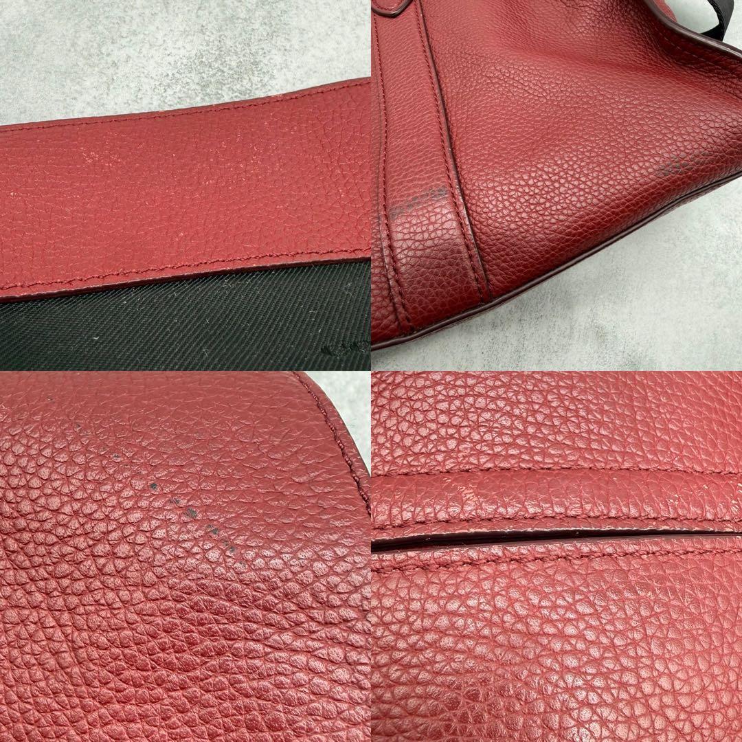 COACH コーチ ビジネスバッグ 2way レザー クロスボディ ボルドー