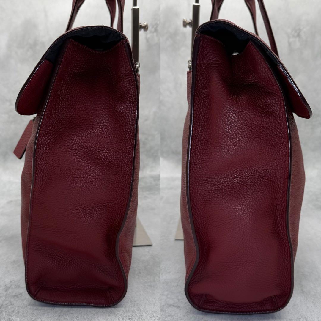 COACH コーチ ビジネスバッグ 2way レザー クロスボディ ボルドー