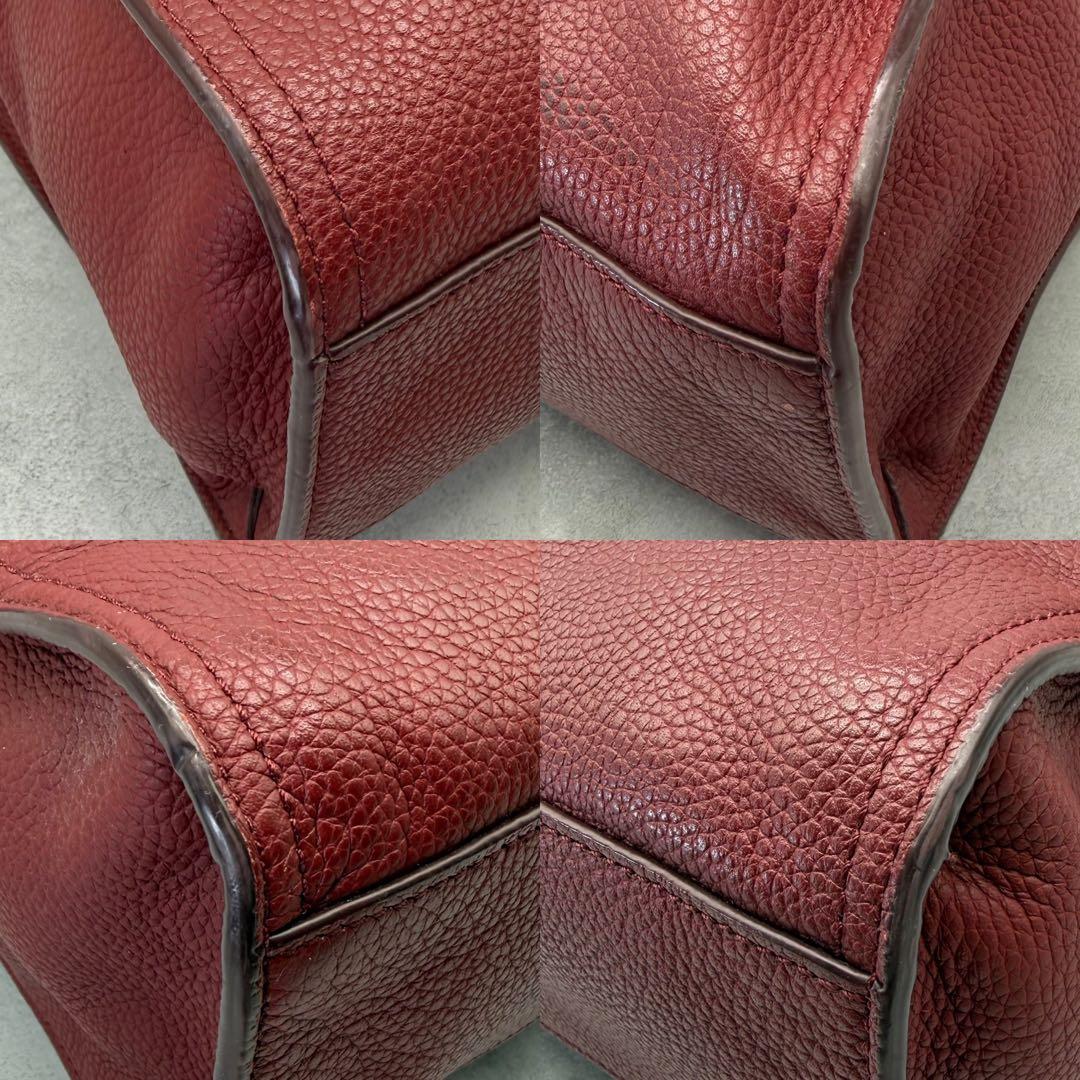 COACH コーチ ビジネスバッグ 2way レザー クロスボディ ボルドー