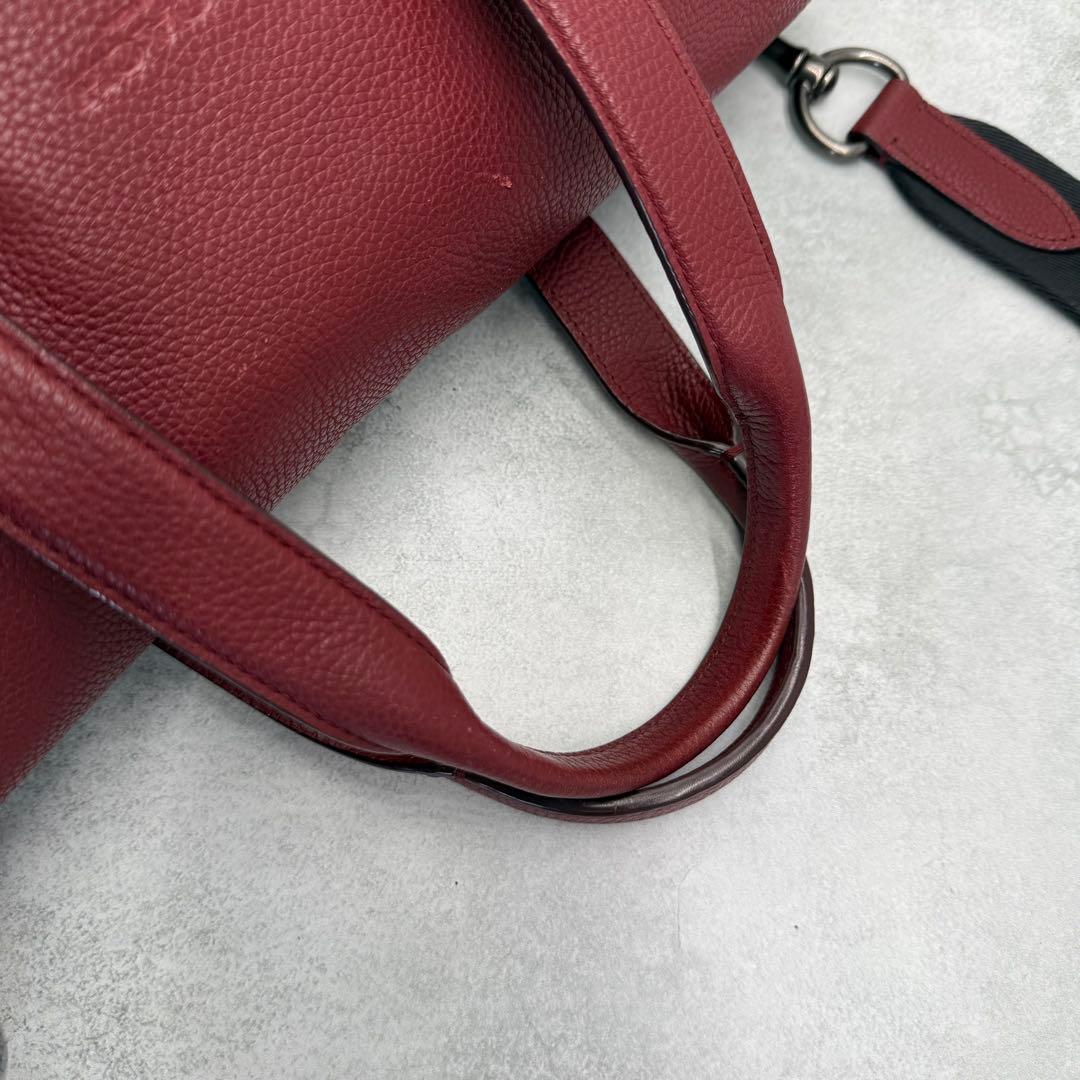 COACH コーチ ビジネスバッグ 2way レザー クロスボディ ボルドー