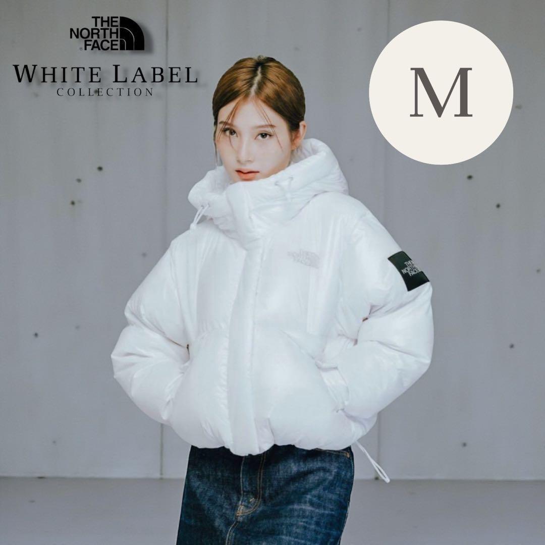 【韓国限定】ノースフェイス ショートダウン グロッシー ジャケット 白 M