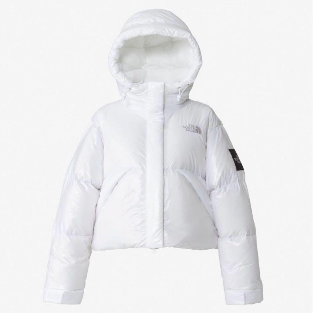 【韓国限定】ノースフェイス ショートダウン グロッシー ジャケット 白 M