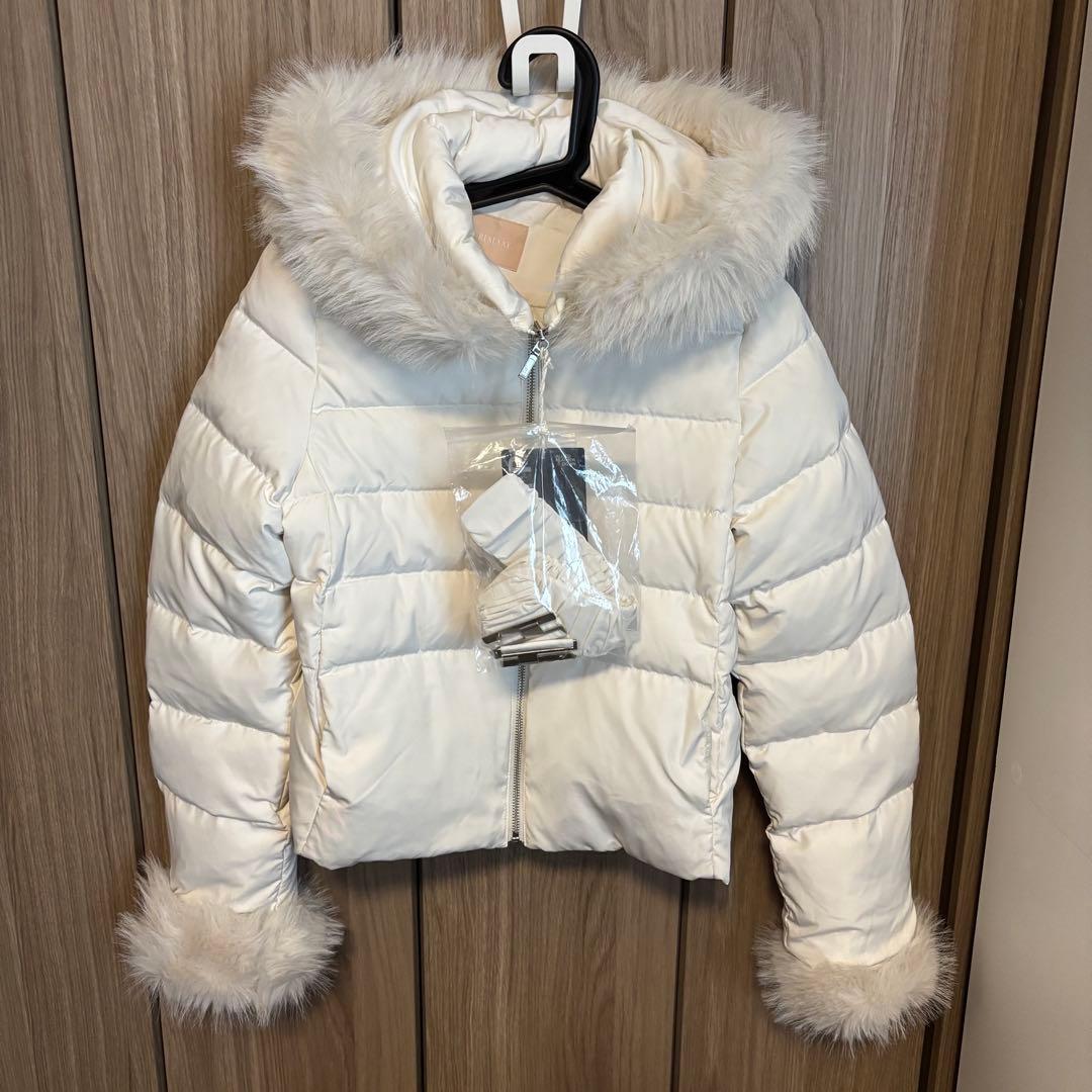 新品 RESEXXY リゼクシー ショートダウンジャケット フードファーホワイト