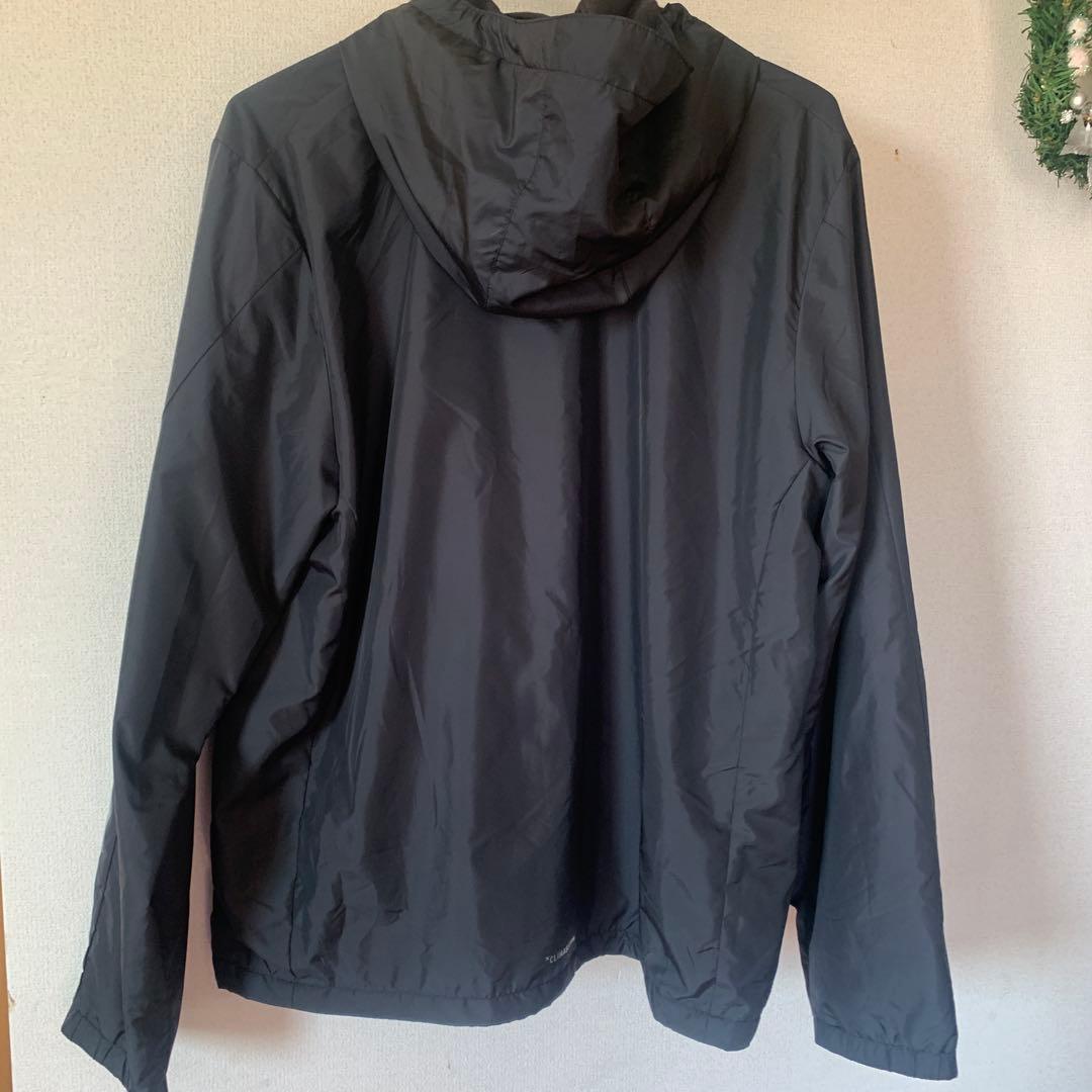 adidas ウィンドブレーカー上下セット　ブラック　裏地付きLサイズ