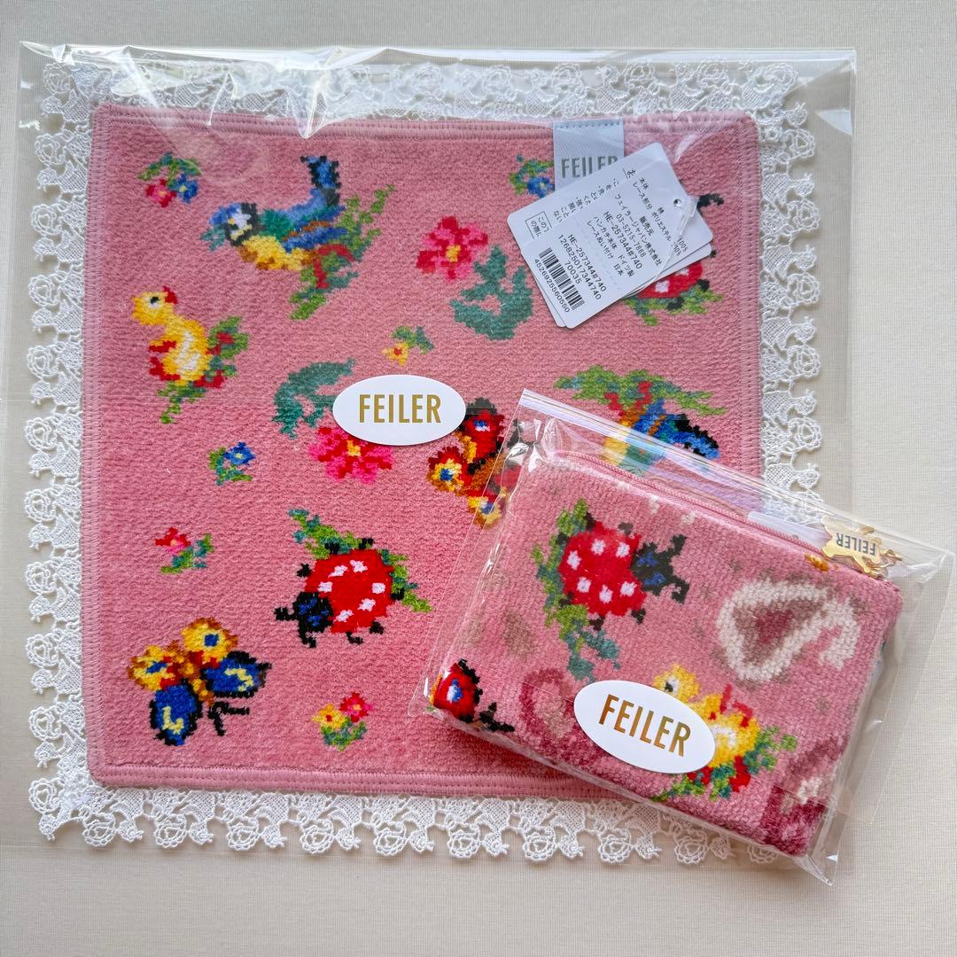 新品未使用⭐︎近沢レース　フェイラー　ハンカチ　ティッシュポーチ　ハイジ　コラボ