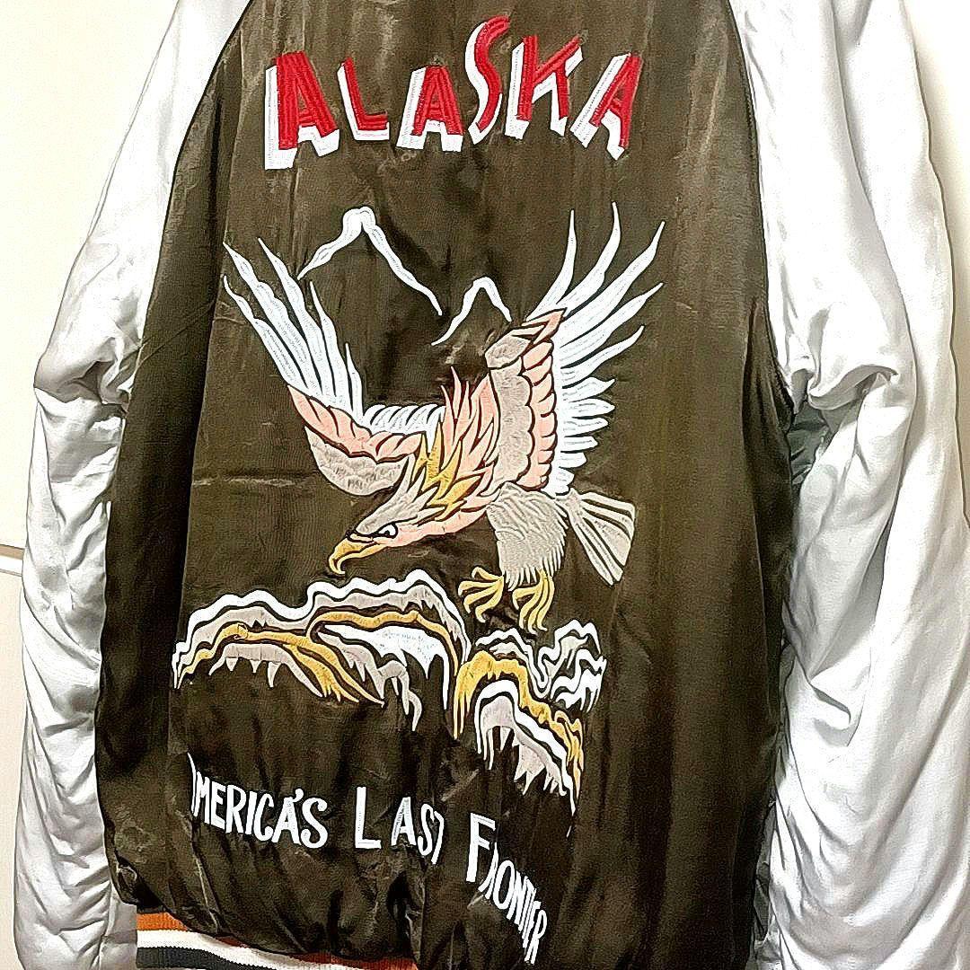Hideya　美品★ヒューストン　ALASKA　リバーシブ 中綿スカジャン