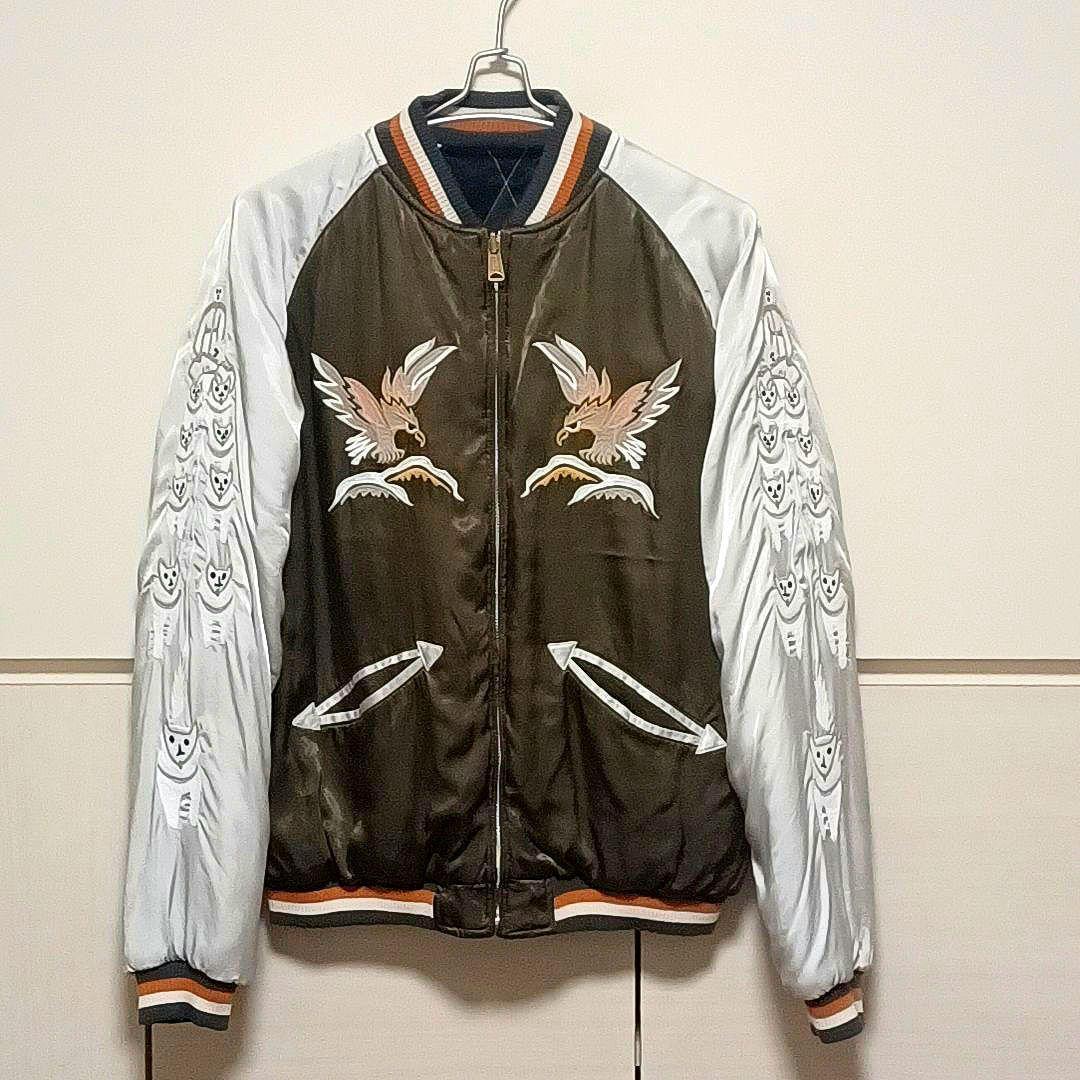 Hideya　美品★ヒューストン　ALASKA　リバーシブ 中綿スカジャン