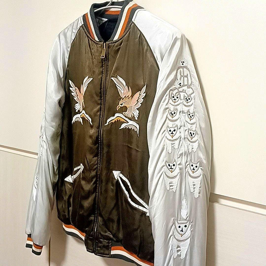 Hideya　美品★ヒューストン　ALASKA　リバーシブ 中綿スカジャン