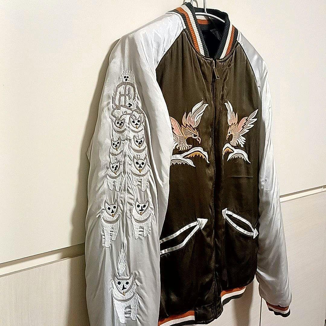 Hideya　美品★ヒューストン　ALASKA　リバーシブ 中綿スカジャン