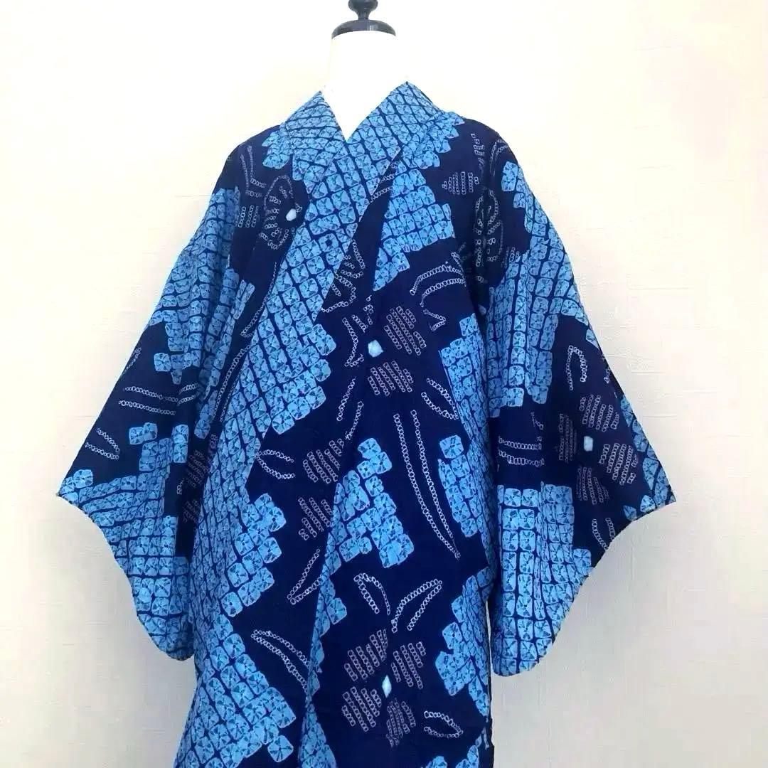 kate_hu 有松絞り浴衣手縫い上質身丈160cm No.3-100