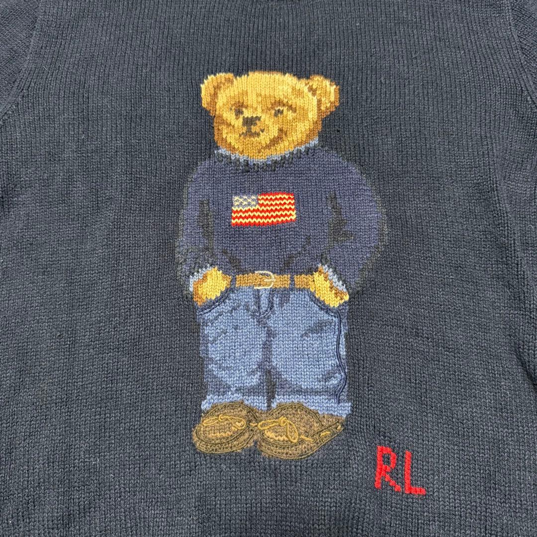 【美品】ポロラルフローレン ポロベアニット ネイビー