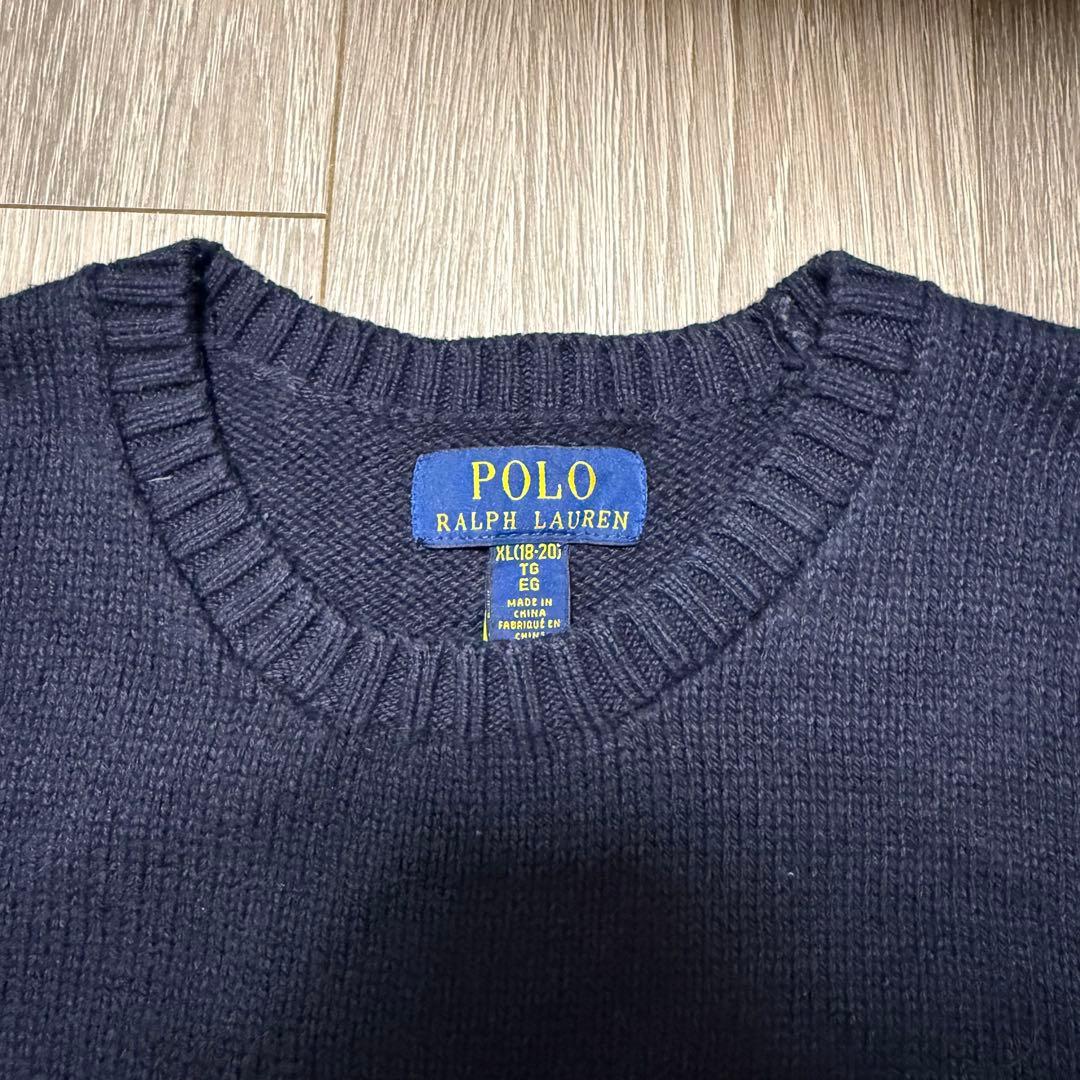 【美品】ポロラルフローレン ポロベアニット ネイビー