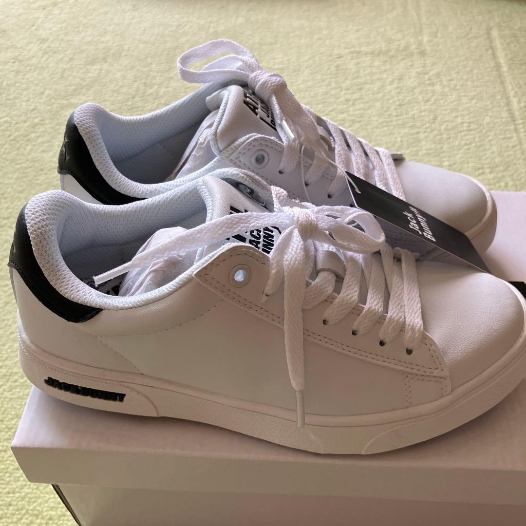 ◆ジャックバニー スパイクレスシューズ ブラック／ホワイト　23cm