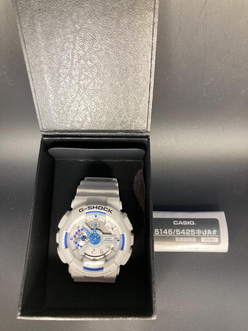 レアカラー カシオ G-SHOCK GA-110HC ホワイト/ブルー 箱説付