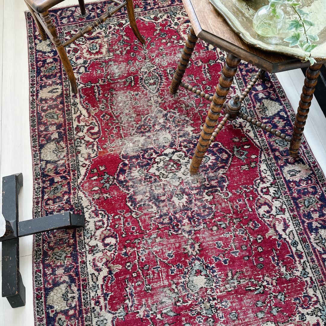 actn202 トルコ ヴィンテージラグ A112