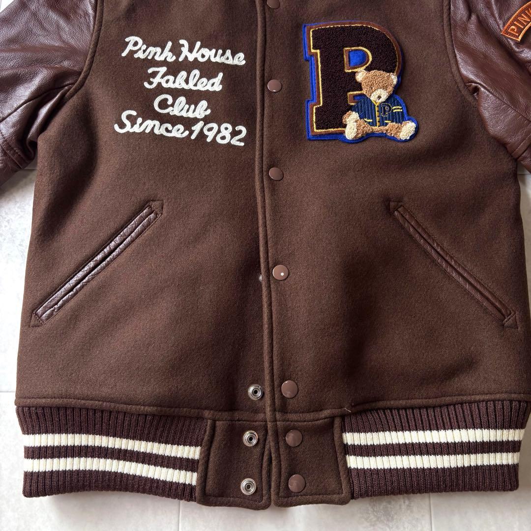 【ほぼ未使用】ピンクハウス テディベア スタジャン 袖革 ユニセックス 日本製