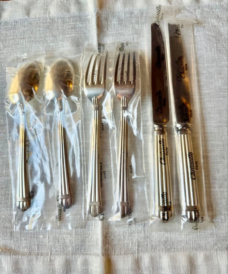 希少品　未開封クリストフルカトラリー　アリアシリーズ6本セット