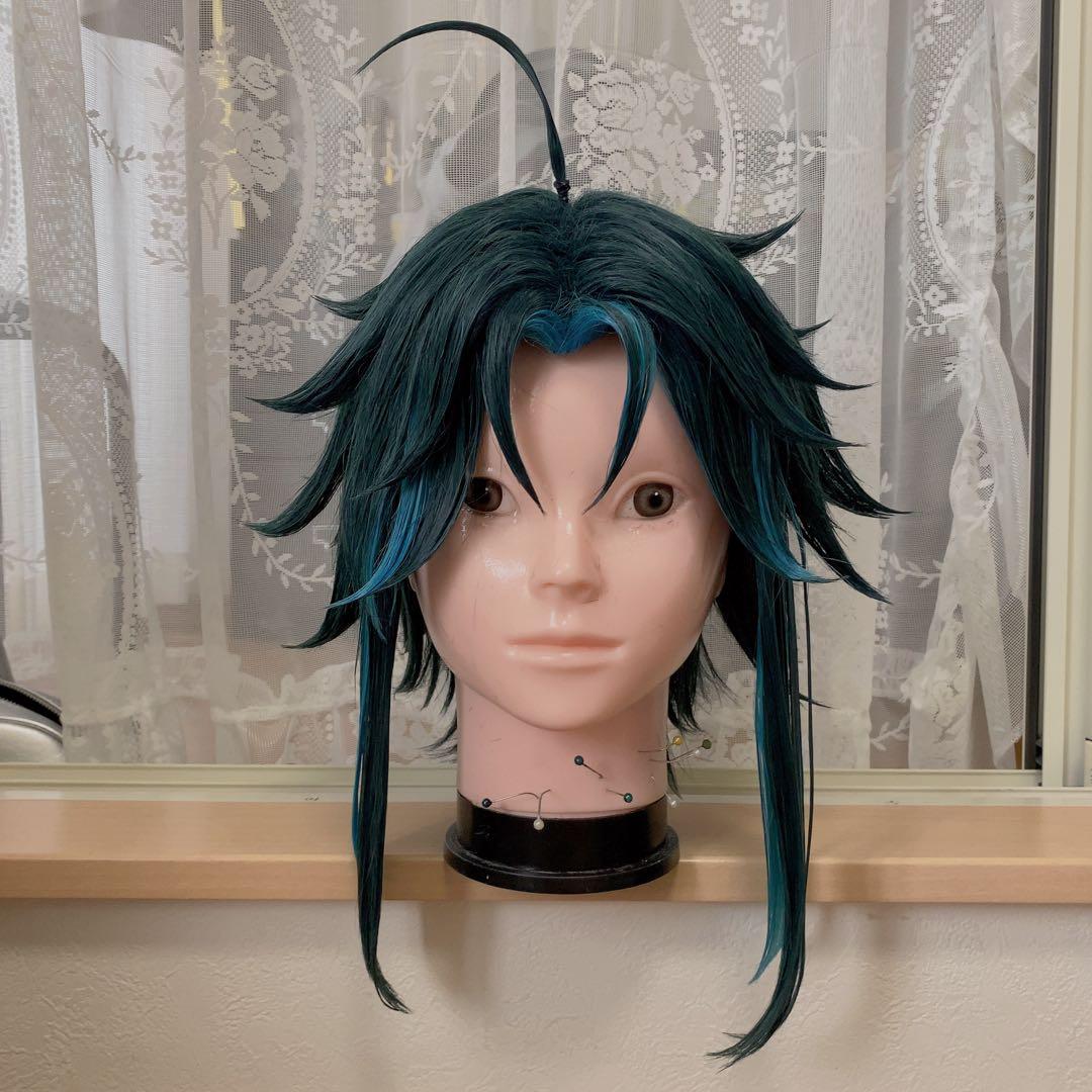 ショウ　魈　原神　完成ウィッグ　コスプレ　三分妄想ウィッグ