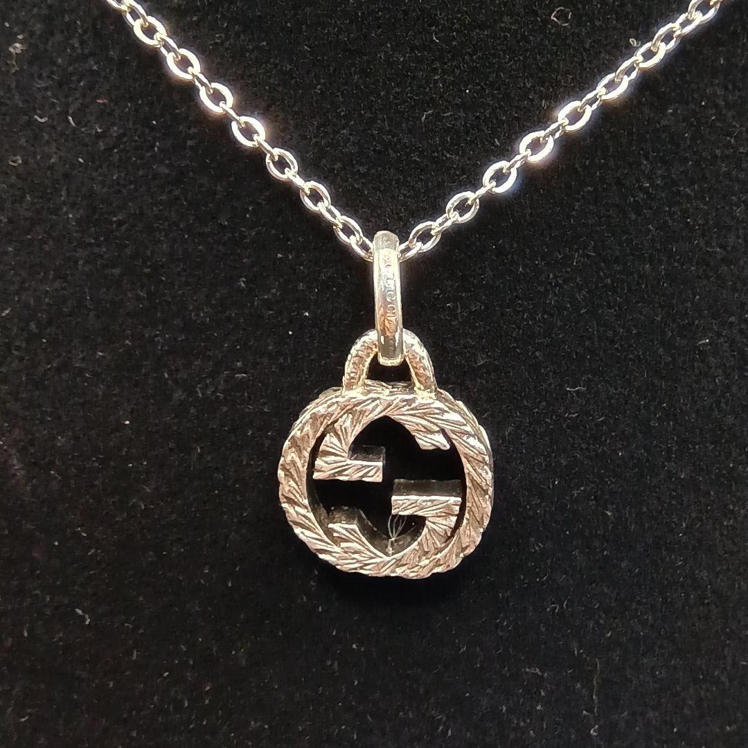 【美品】GUCCI インターロッキングG アラベスク ネックレス S925