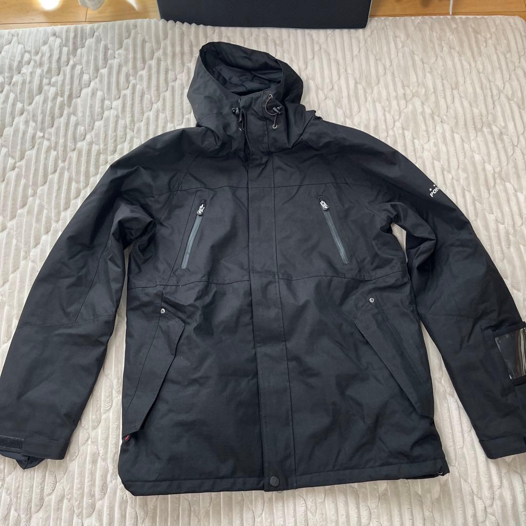 スノボウェア　黒　グレー　ポンタペス　ブラック