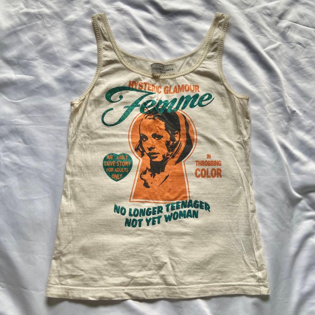 00s HYSTERIC GLAMOUR タンクトップ レース ラメ ヒスガール