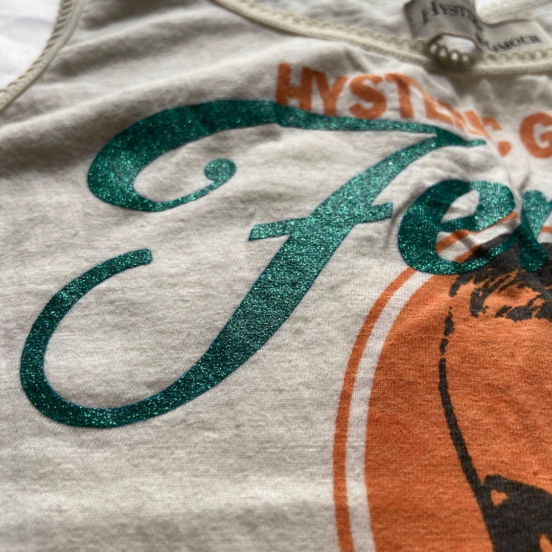 00s HYSTERIC GLAMOUR タンクトップ レース ラメ ヒスガール