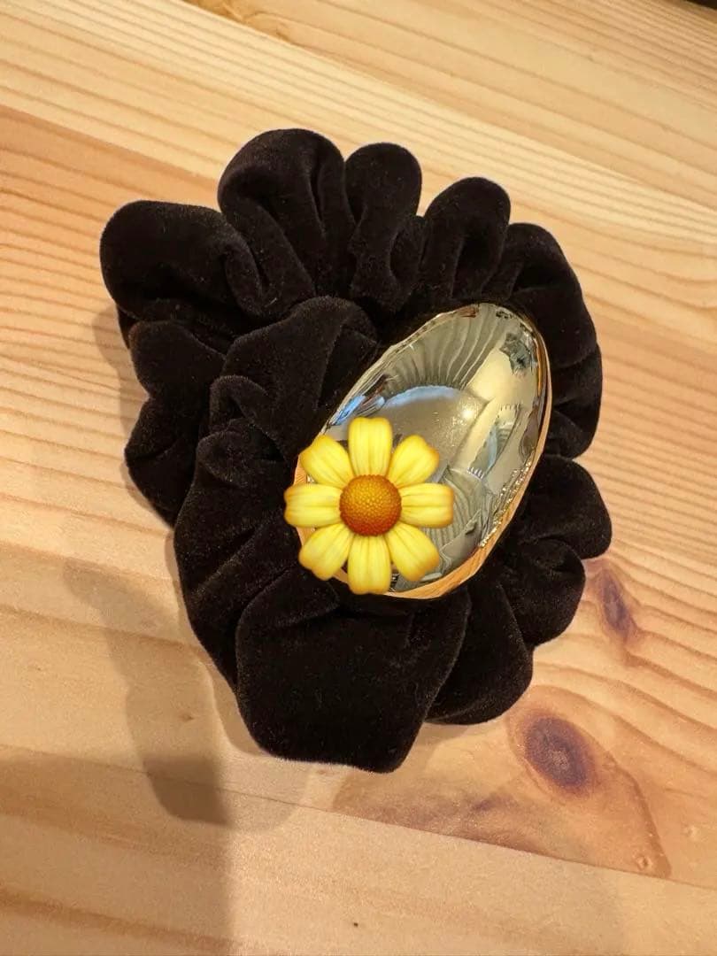 ＜LETICIA＞エッグ ベルベット シュシュDK.BROWN