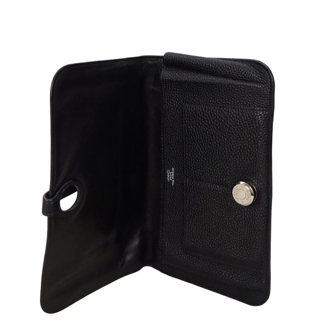 本物 超美品 ■エルメス■ドゴン GM ドゴン デュオ トゴ ブラック 長財布