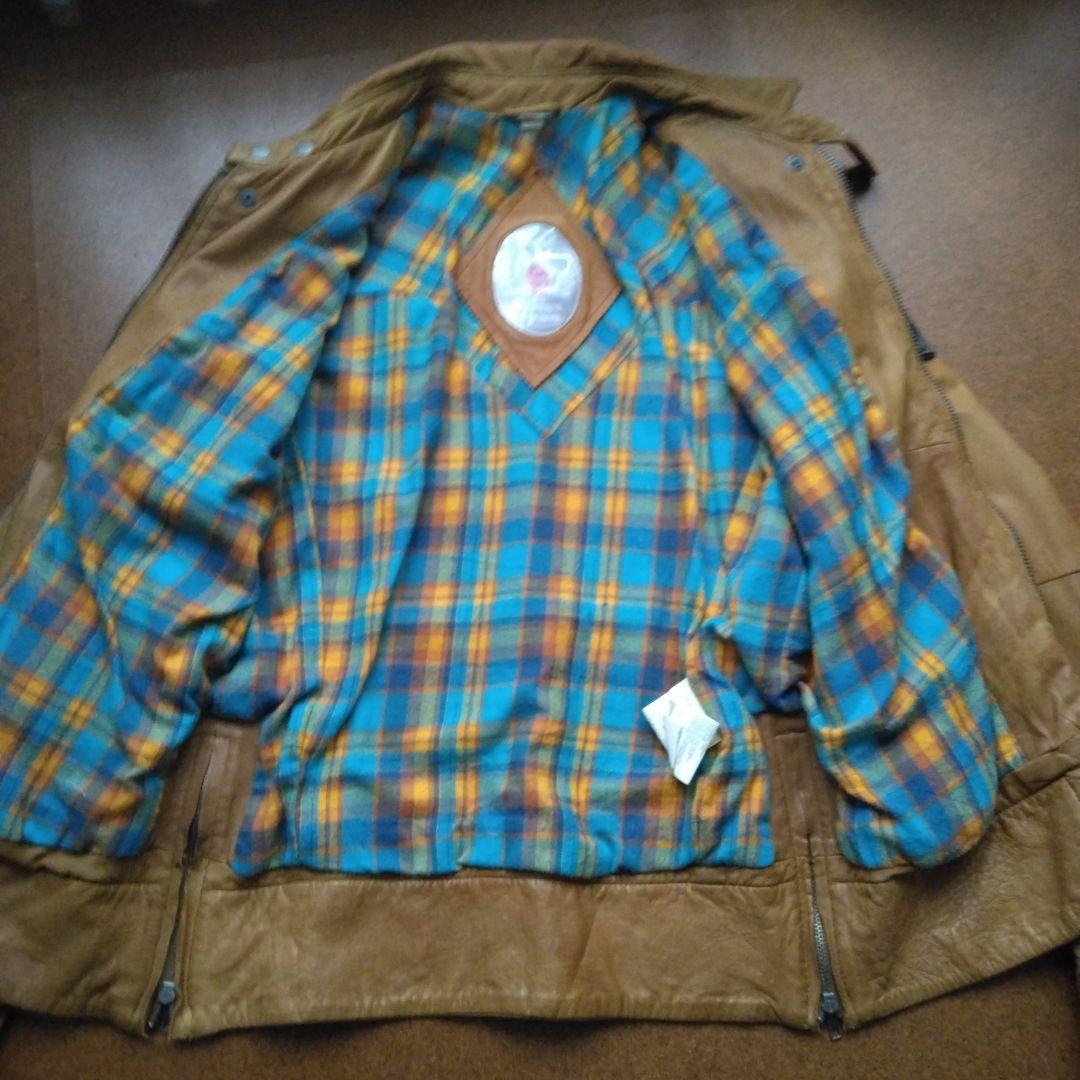 DIESELメンズ 明るめブラウン 羊革ジャケット L