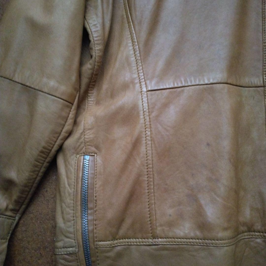 DIESELメンズ 明るめブラウン 羊革ジャケット L
