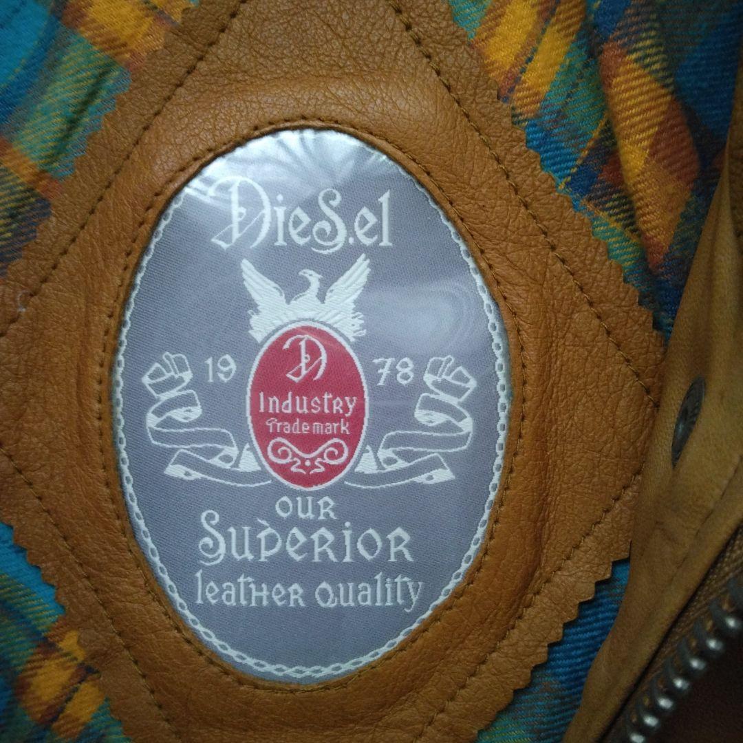 DIESELメンズ 明るめブラウン 羊革ジャケット L