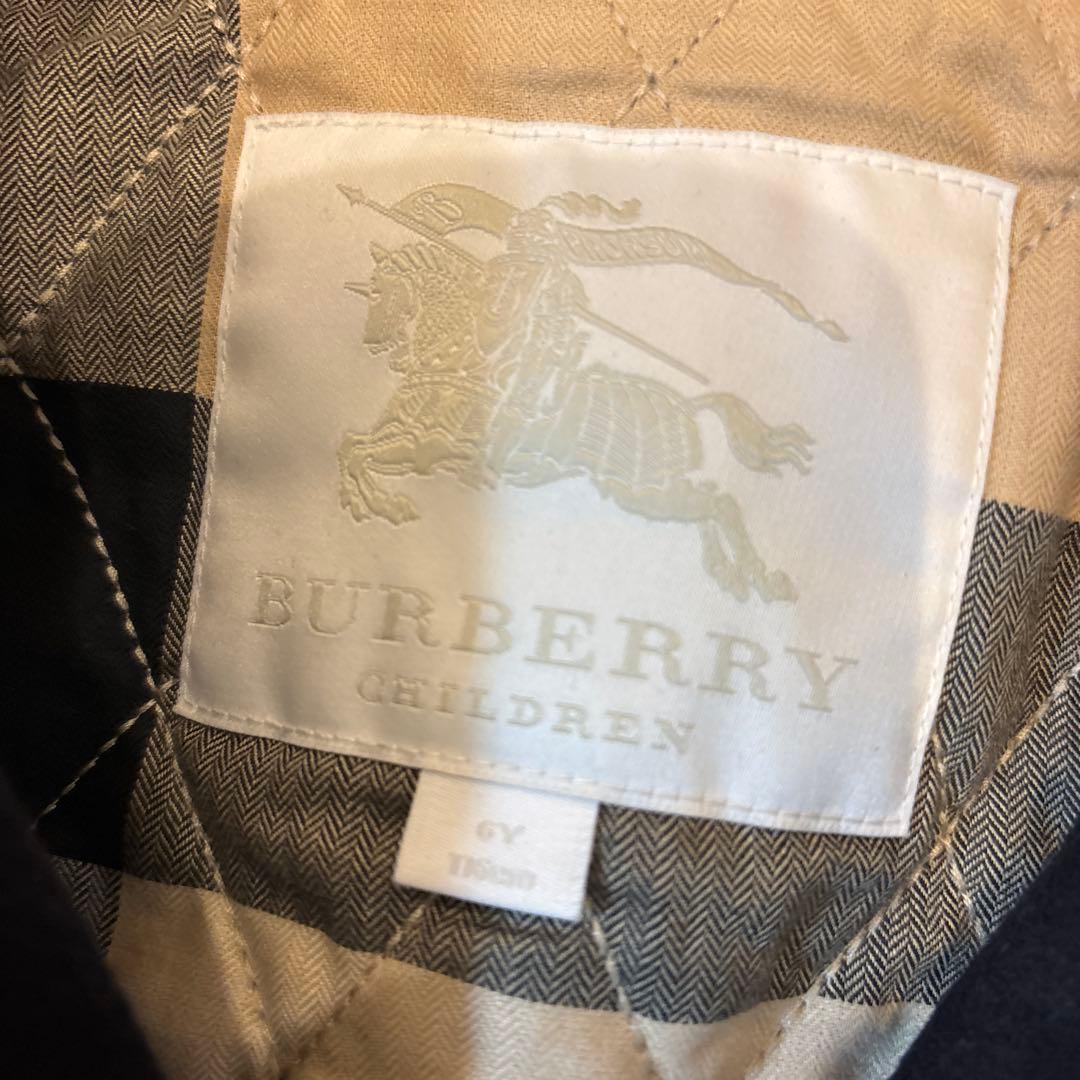 BURBERRY 子供用ネイビーウールコート 6Y