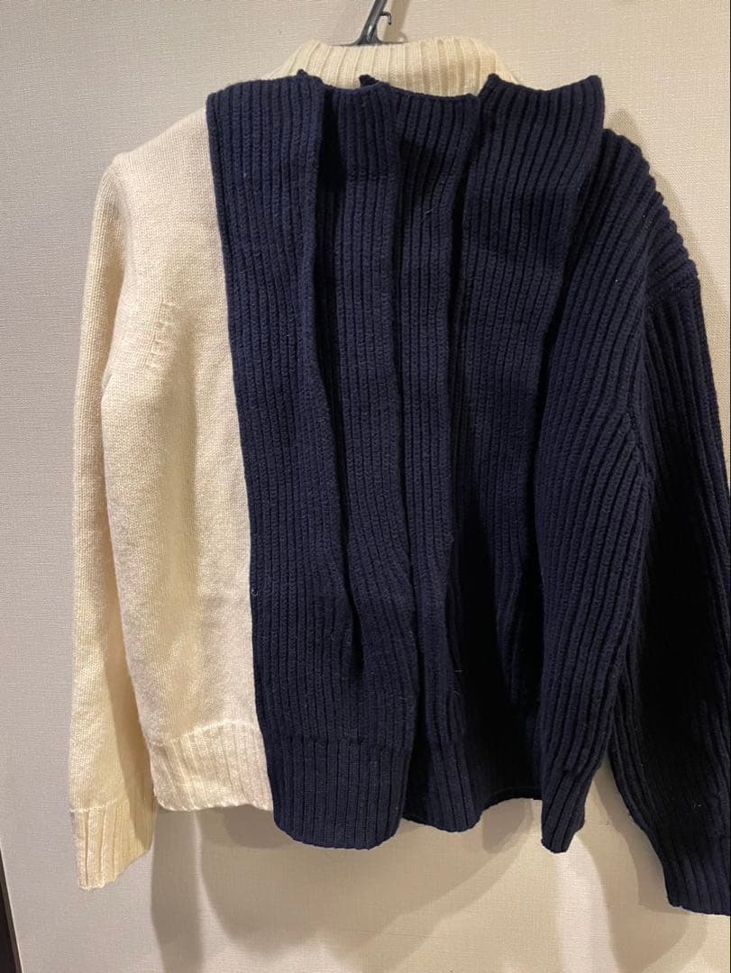 23aw sacai ニット　ブルゾン　バイカラー　サイズ2