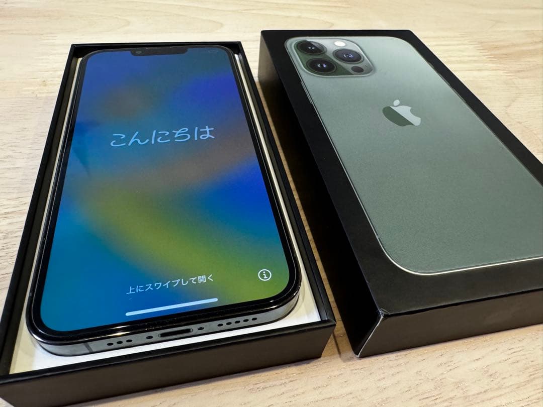 【極美品】Apple iPhone 13 Pro アルパイングリーン128GB