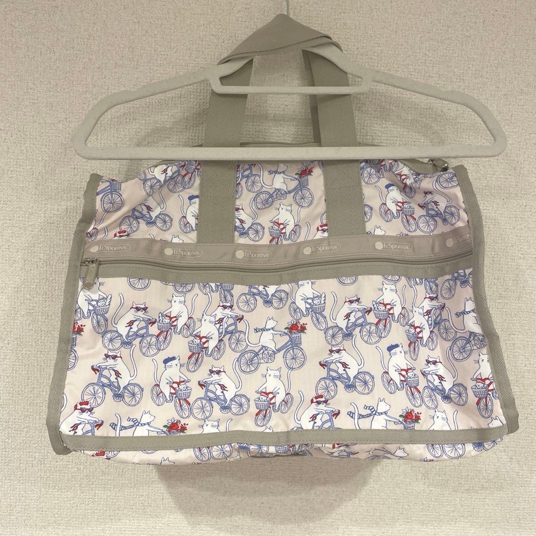レスポートサック　自転車 猫デザイン ボストンバッグ ポーチ