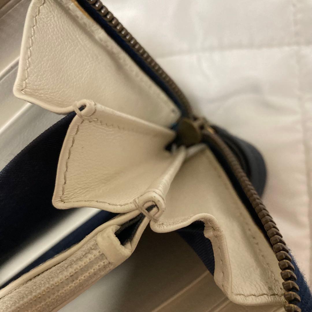 GUCCI レザー　グッチ　GGマーモント　ラウンドファスナー長財布　レザー