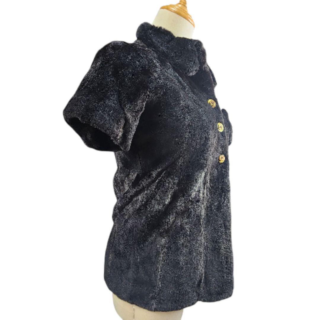 【極美品】FENDI ミンク ファー 毛皮 シャツ シェルボタン イタリア製