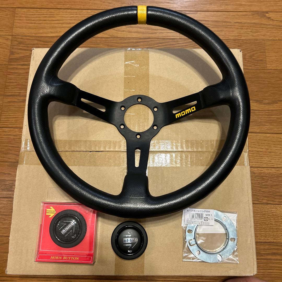 正規品 MOMO MOD08.モデル08 ブラックレザー 35パイ