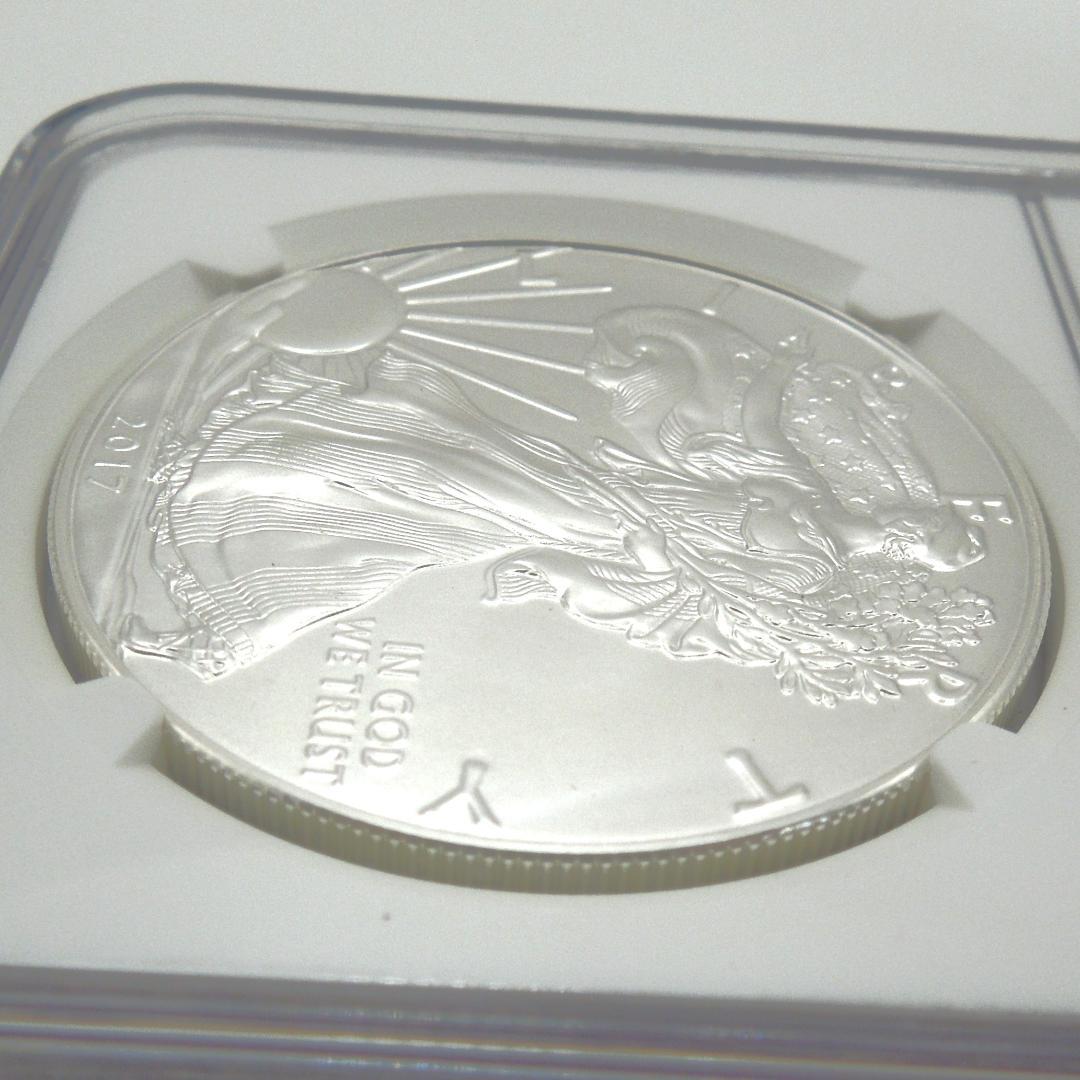 ★最高鑑定 NGC 2017 アメリカ シルバーイーグル 銀貨 MS70 FDI